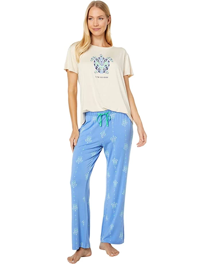 Life is Good Sleepwear Turtle Mosaic Lightweight Sleep Pants 6 Life is Good Sleepwear Turtle Mosaic Lightweight Sleep Pants - Image 4
