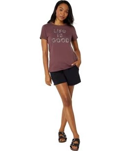 Life is Good Shirts & Tops Lig Floral Stacked Crusher™ Tee -Life is Good Sales Store 61AHaILBRL. AC SR736920