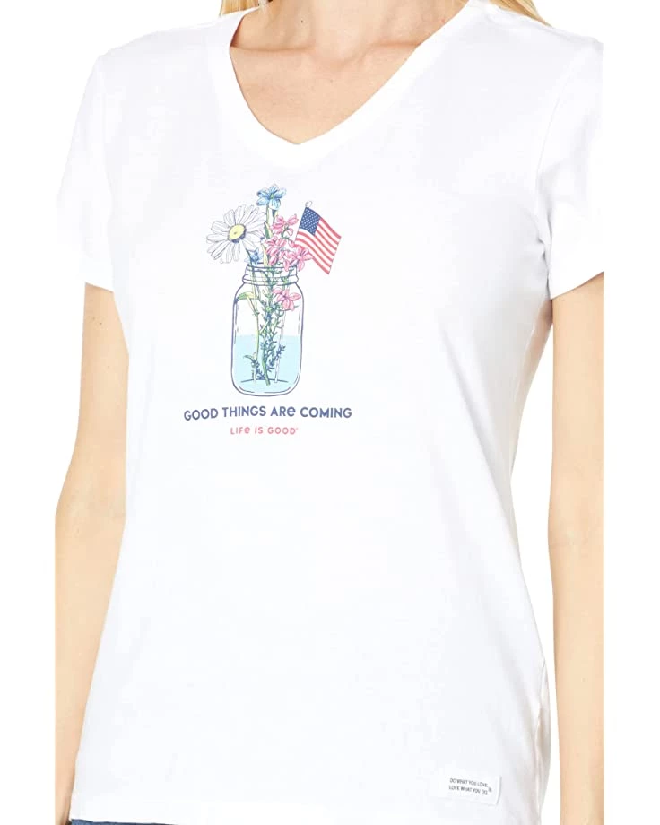Life is Good Shirts & Tops Good Things in A Jar Crusher™ Vee 5 Life is Good Shirts & Tops Good Things in A Jar Crusher™ Vee - Image 3