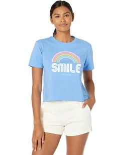 Life is Good Shirts & Tops Smile Rainbow Short Sleeve Boxy Tee