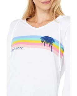 Life is Good Hoodies & Sweatshirts Spectrum Palm Long Sleeve Crusher-Lite™ Hooded Tee -Life is Good Sales Store 61sTjTbLBL. AC SR736920