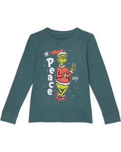 Life is Good Shirts & Tops Peace Grinch Long Sleeve Crusher™ Tee (Toddler/Little Kids/Big Kids)