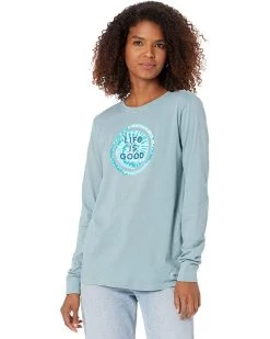 Life is Good Shirts & Tops Tie-Dye Coin Long Sleeve Crusher-Lite™ Tee