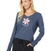 Life is Good Shirts & Tops Happy Daisy Long Sleeve Crusher™ Vee -Life is Good Sales Store 711T FSjJ8L. AC SR736920