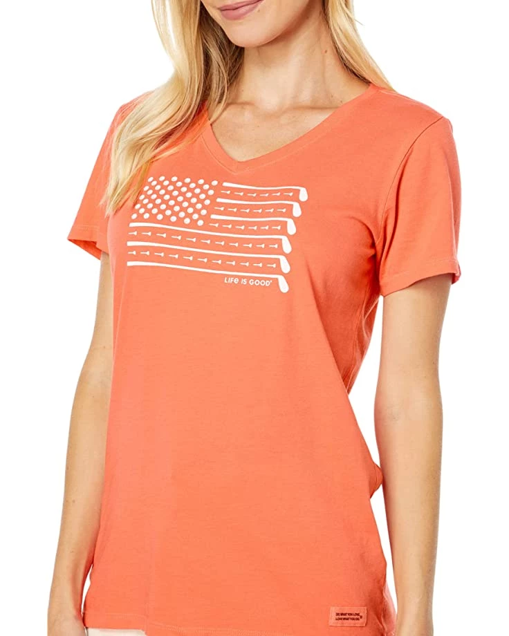 Life is Good Shirts & Tops Golf Flag Crusher-Lite™ Vee 5 Life is Good Shirts & Tops Golf Flag Crusher-Lite™ Vee - Image 3