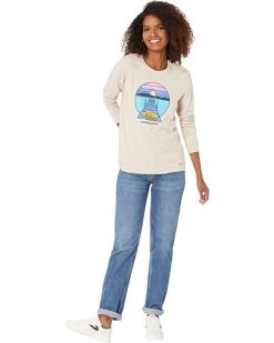 Life is Good Shirts & Tops Dock Dog Sunset Long Sleeve Crusher™ Tee -Life is Good Sales Store 712gqQJ3p3L. AC SR736920