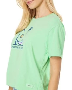 Life is Good Shirts & Tops Saturday Hammock Palms Boxy Crusher™ Tee -Life is Good Sales Store 714MF3iW6rL. AC SR736920