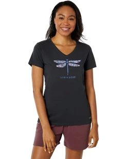 Life is Good Shirts & Tops Wildflower Dragonfly Crusher-Lite™ Vee