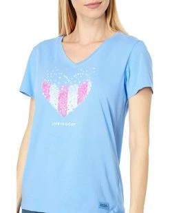 Life is Good Shirts & Tops Heart Stars and Stripes Crusher™ Vee 8 Life is Good Shirts & Tops Heart Stars and Stripes Crusher™ Vee -Life is Good Sales Store 7190O1bCdL. AC SR736920