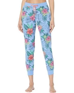 Life is Good Sleepwear Tropical Hibiscus Snuggle Up Sleep Joggers