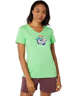 Life is Good Shirts & Tops Tie-Dye Hibiscus Crusher-Lite™ Vee