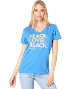 Life is Good Shirts & Tops Peace Love Beach Crusher™ Vee