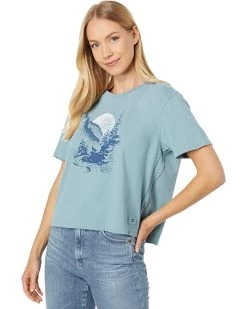 Life is Good Shirts & Tops Wolf Landscape Boxy Crusher™ Tee