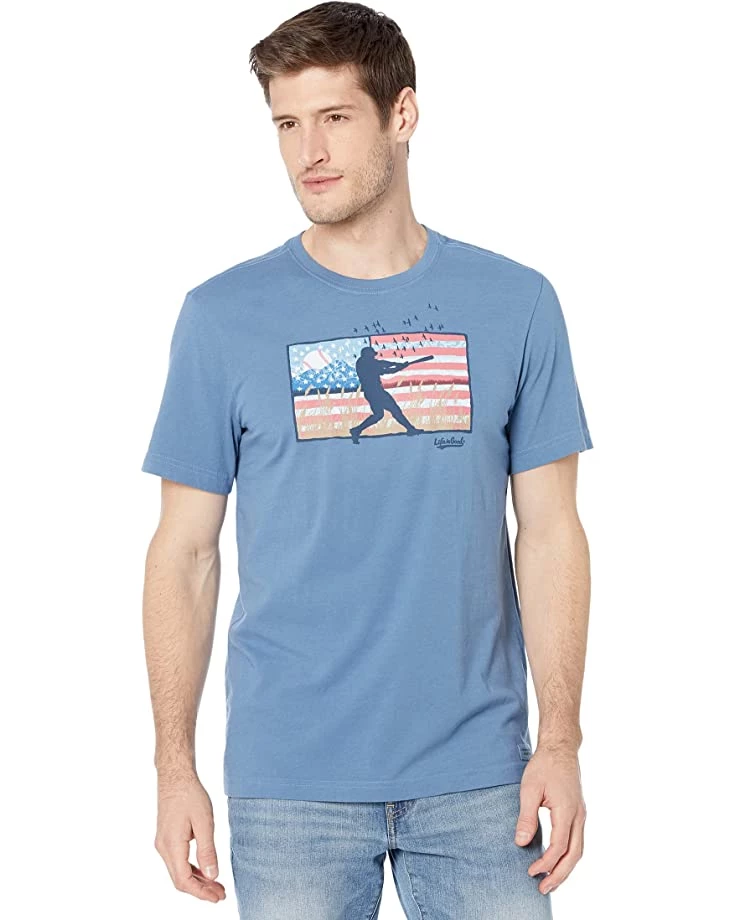 Life is Good Shirts & Tops USA Baseball Flag Crusher-Lite™ Tee 3 Life is Good Shirts & Tops USA Baseball Flag Crusher-Lite™ Tee