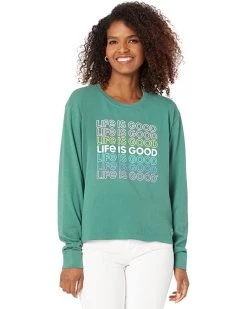 Life is Good Shirts & Tops LIG Multi-Stack Long Sleeve Boxy Tee
