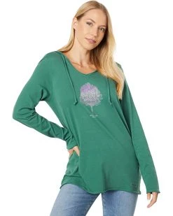 Life is Good Hoodies & Sweatshirts Breathe Mandala Tree Long Sleeve Crusher-Lite™ Hooded Tee