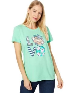 Life is Good Shirts & Tops Love Football Short Sleeve Crusher™ Tee