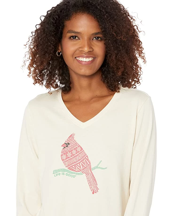 Life is Good Shirts & Tops Tribal Cardinal Long Sleeve Crusher™ Vee 5 Life is Good Shirts & Tops Tribal Cardinal Long Sleeve Crusher™ Vee - Image 3