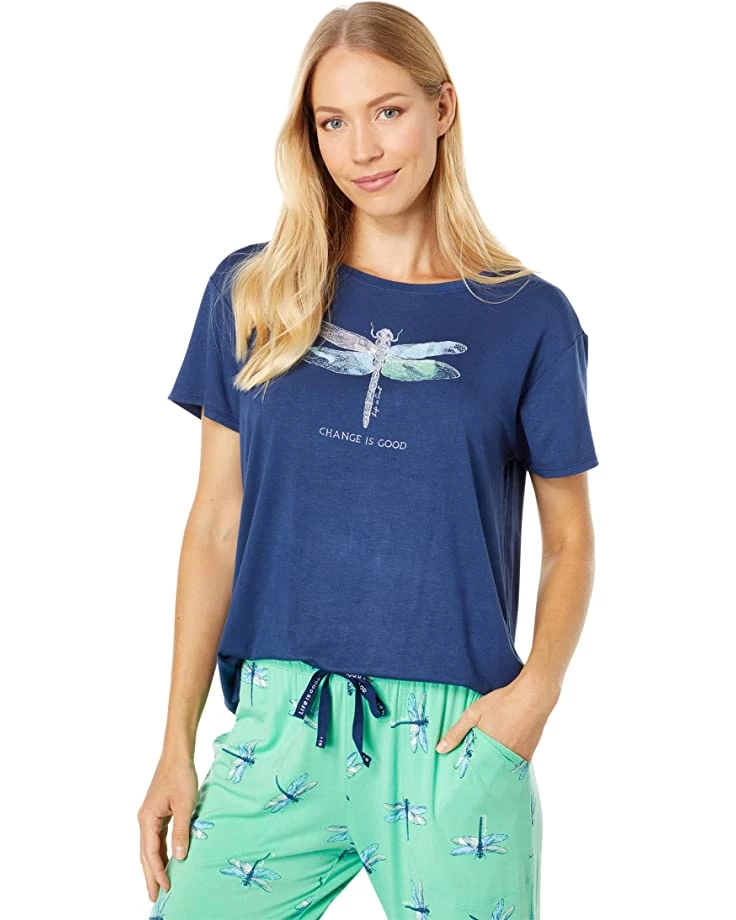 Life is Good Sleepwear Change Dragonfly Lightweight Sleep Tee 3 Life is Good Sleepwear Change Dragonfly Lightweight Sleep Tee