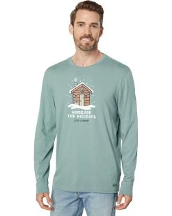 Life is Good Shirts & Tops Holiday Cabin Long Sleeve Crusher™ Tee