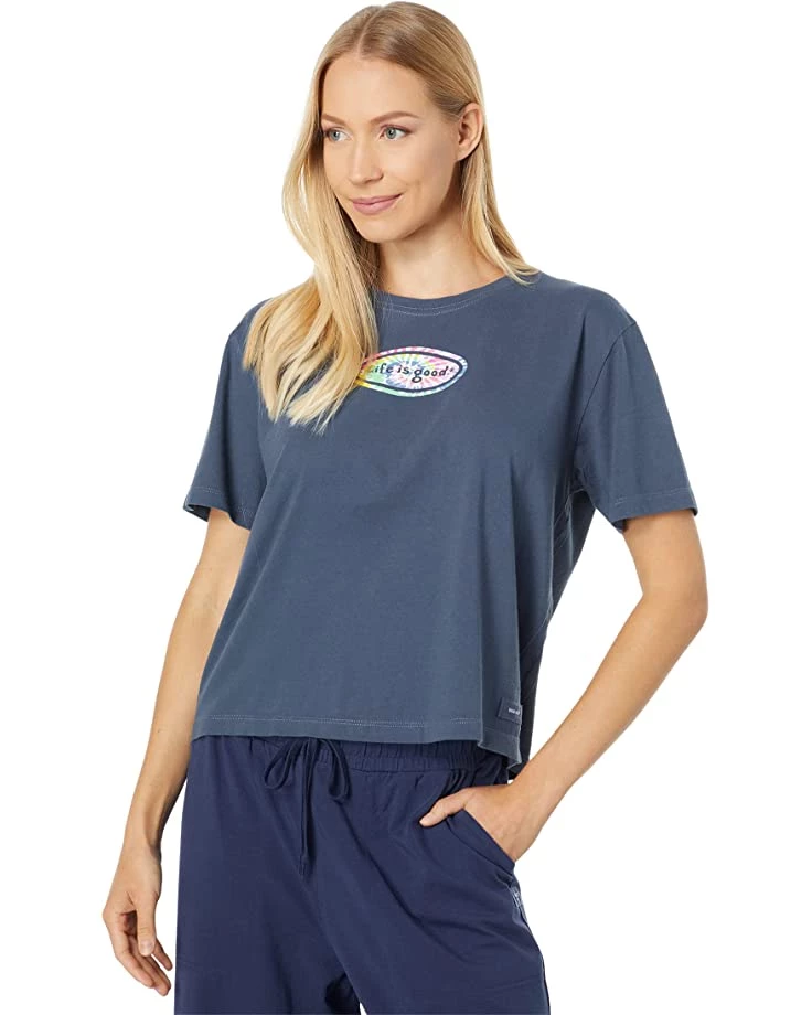 Life is Good Shirts & Tops Tie-Dye Oval Boxy Crusher™ Tee 3 Life is Good Shirts & Tops Tie-Dye Oval Boxy Crusher™ Tee