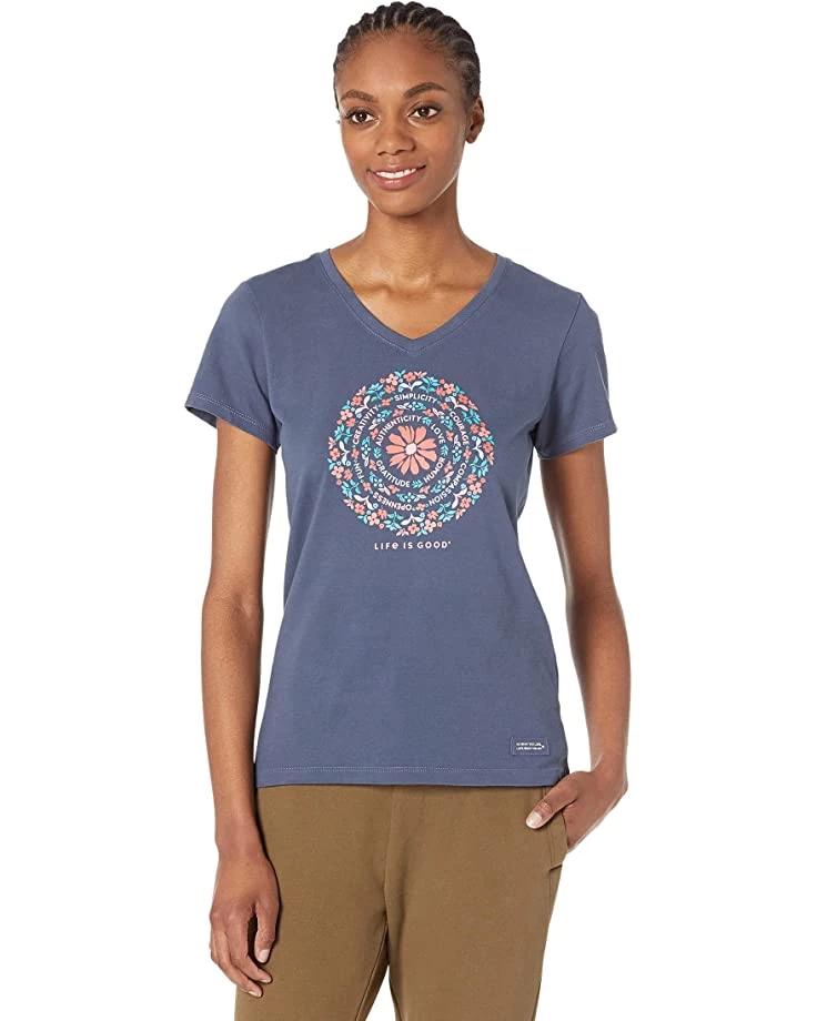 Life is Good Shirts & Tops Flower of Power Crusher™ Vee 3 Life is Good Shirts & Tops Flower of Power Crusher™ Vee