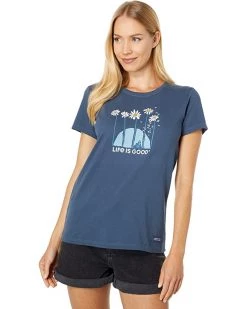 Life is Good Shirts & Tops Towering Daisies Bike Crusher™ Tee