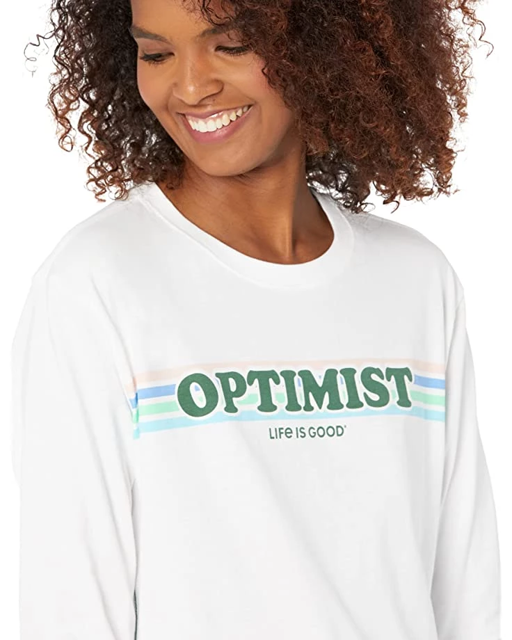 Life is Good Shirts & Tops Optimist Retro Stripe Long Sleeve Boxy Tee 5 Life is Good Shirts & Tops Optimist Retro Stripe Long Sleeve Boxy Tee - Image 3