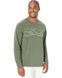Life is Good Shirts & Tops Linear Mountains Crusher-Flex™ Crew