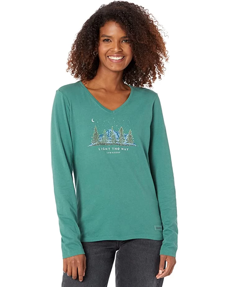Life is Good Shirts & Tops Light The Way Long Sleeve Crusher-Lite™ Vee 3 Life is Good Shirts & Tops Light The Way Long Sleeve Crusher-Lite™ Vee