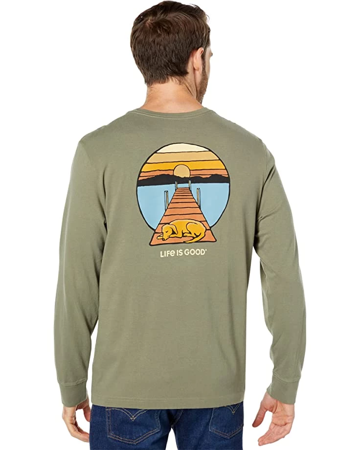 Life is Good Shirts & Tops Dock Dog Sunset Long Sleeve Crusher™ Tee 3 Life is Good Shirts & Tops Dock Dog Sunset Long Sleeve Crusher™ Tee
