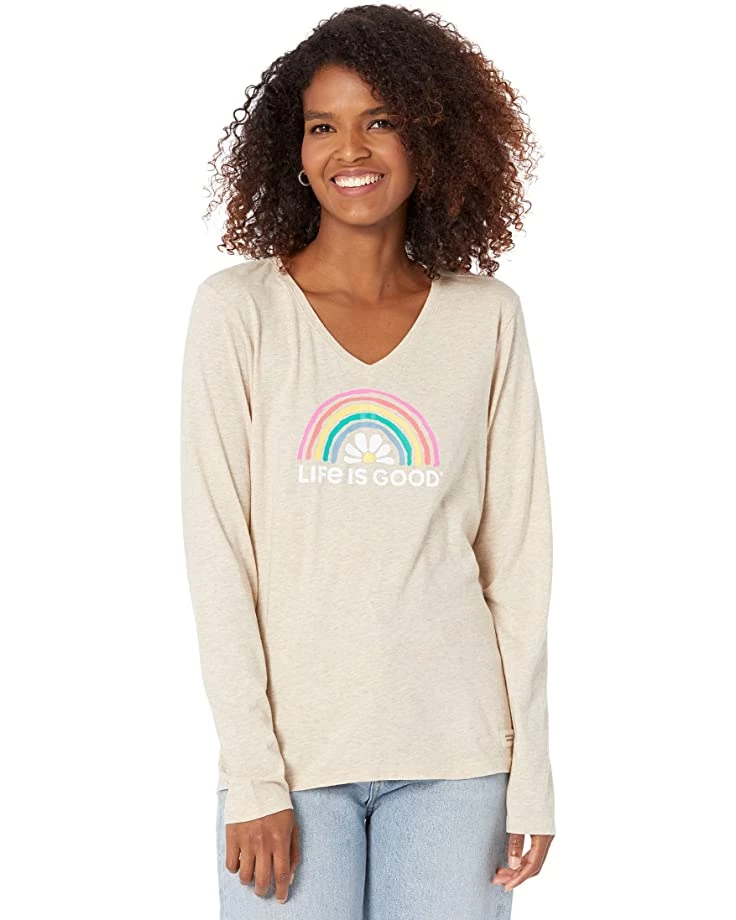 Life is Good Shirts & Tops Daisy Rainbow Long Sleeve Crusher-Lite™ Vee 3 Life is Good Shirts & Tops Daisy Rainbow Long Sleeve Crusher-Lite™ Vee
