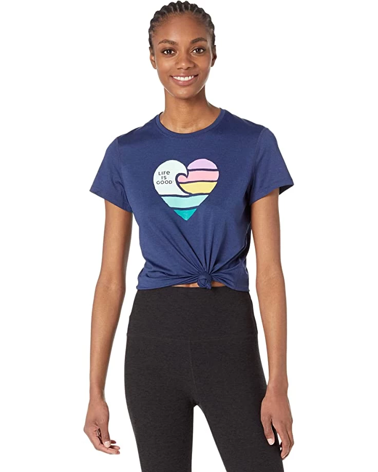 Life is Good Shirts & Tops Clean Wave Heart Cationic Active Tee 3 Life is Good Shirts & Tops Clean Wave Heart Cationic Active Tee
