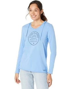 Life is Good Hoodies & Sweatshirts Positive Rising Long Sleeve Crusher-Lite™ Hooded Tee