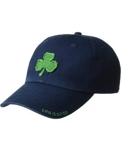 Life is Good Hats Applique Shamrock Tattered Chill Cap