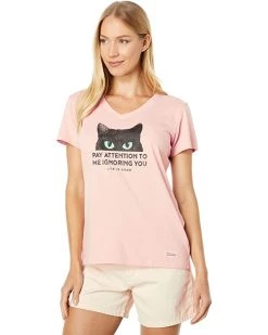 Life is Good Shirts & Tops Pay Attention Cat Eyes Crusher™ Vee