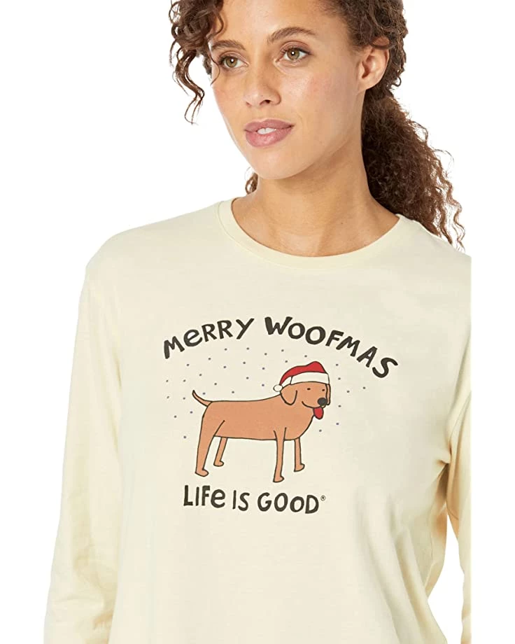Life is Good Sleepwear Merry Woofmas Long Sleeve Snuggle Up Sleep Tee 5 Life is Good Sleepwear Merry Woofmas Long Sleeve Snuggle Up Sleep Tee - Image 3