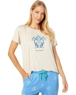 Life is Good Sleepwear Turtle Mosaic Lightweight Sleep Tee