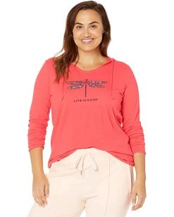 Life is Good Hoodies & Sweatshirts Wildflower Dragon Long Sleeve Crusher-Lite™ Hooded Tee