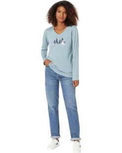 Life is Good Shirts & Tops Snowman Landscape Long Sleeve Crusher™ Vee 9 Life is Good Shirts & Tops Snowman Landscape Long Sleeve Crusher™ Vee -Life is Good Sales Store 71z5jPLfEdL. AC SR736920