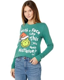 Life is Good Shirts & Tops With A Face Like This Grinch Long Sleeve Tee