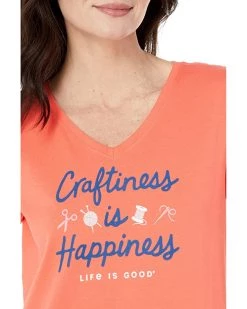 Life is Good Shirts & Tops Craftiness is Happiness Crusher™ Vee -Life is Good Sales Store 814FUc7fjTL. AC SR736920