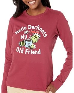 Life is Good Shirts & Tops Grinch Hello Darkness Long Sleeve Crusher™ Tee -Life is Good Sales Store 819tq4DKQrL. AC SR736920