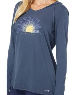 Life is Good Hoodies & Sweatshirts Watercolor Daisy Long Sleeve Crusher-Lite™ Hooded Tee -Life is Good Sales Store 81AwffrFN0L. AC SR736920