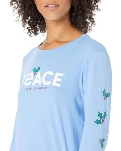 Life is Good Shirts & Tops Peace Mistletoe Long Sleeve Crusher-Lite™ Tee -Life is Good Sales Store 81AyZ5PyQ3L. AC SR736920