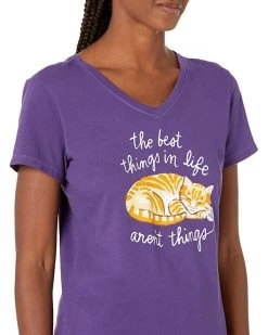 Life is Good Shirts & Tops Best Things Cat Crusher™ Vee -Life is Good Sales Store 81BoL9LnwlL. AC SR736920