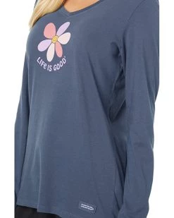 Life is Good Shirts & Tops Happy Daisy Long Sleeve Crusher™ Vee -Life is Good Sales Store 81ELWAfEkUL. AC SR736920