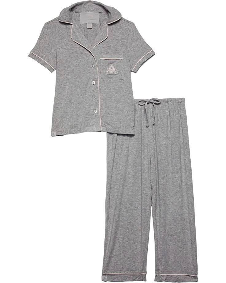 Barefoot Dreams Kids Malibu Collection Disney Princess Piped PJ Set (Little Kids/Big Kids) | Sleepwear 3 Barefoot Dreams Kids Malibu Collection Disney Princess Piped PJ Set (Little Kids/Big Kids) | Sleepwear