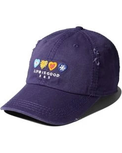 Life is Good Hats Embroidered Graphic Sunwashed Chill Cap