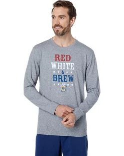 Life is Good Shirts & Tops Red, White & Brew Long Sleeve Crusher-Lite™ Tee